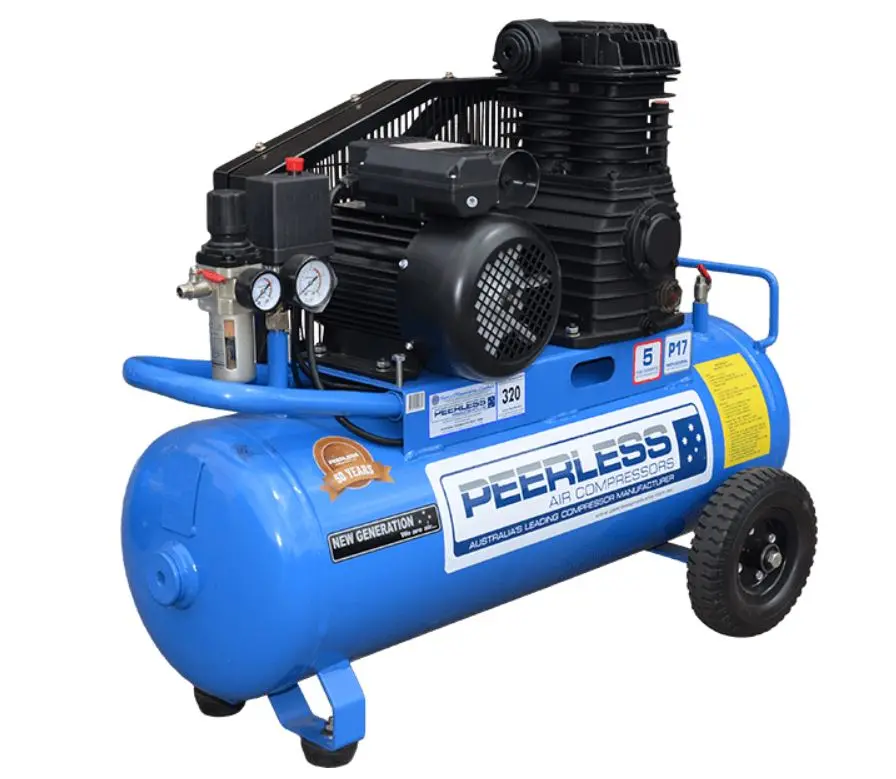 Peerless P17 Portable, 320Lpm, 15Amp 3.5Hp Belt Driven Compressor 00087 1