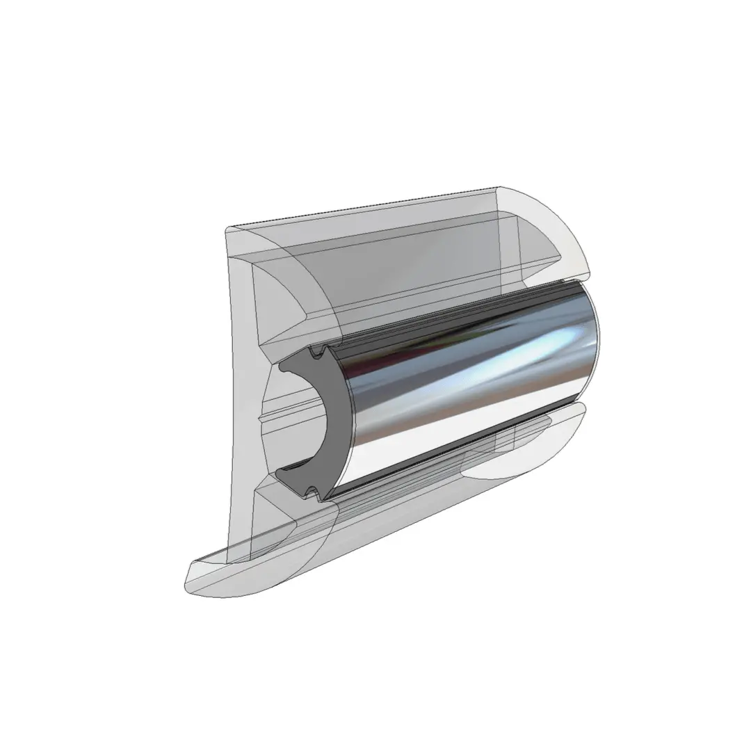 Taco Marine 15/16" X 17/32" 100' Flex Chrome Insert, V12-9980Cp 1