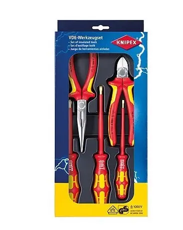 Knipex Vde 1000V Plier And Screwdriver 5 Piece Set 002013 1