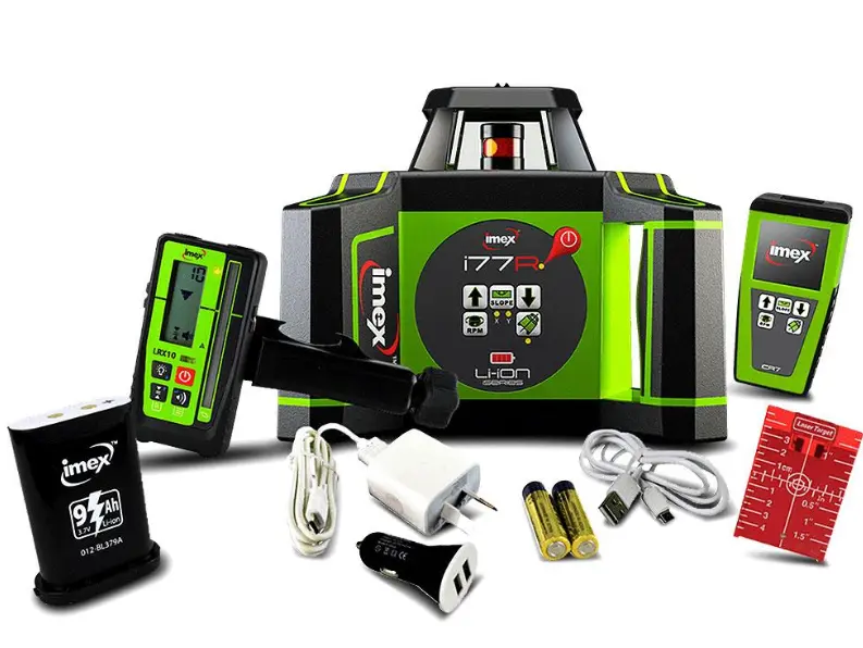 Imex I77r Rotating Laser Level Red Beam And Receiver 012-I77r 1