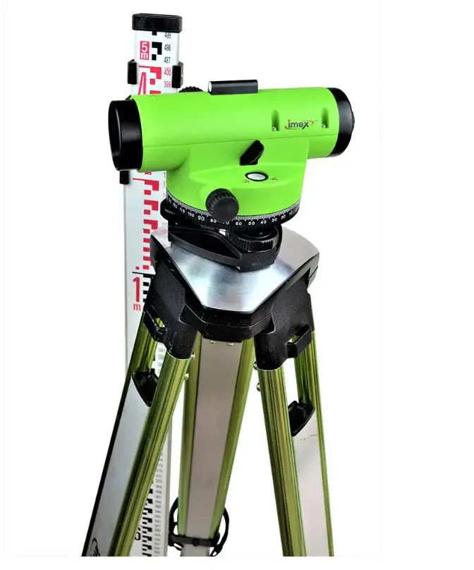 Imex Lar 32 Magnification Auto Level With Tripod & 5M Staff 012-Ilar32s 1
