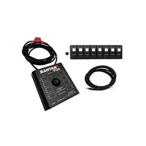 Spod 8 Circuit Bantamx W/ Green Led Switch Panel & 84" Battery Cable - Universal 1