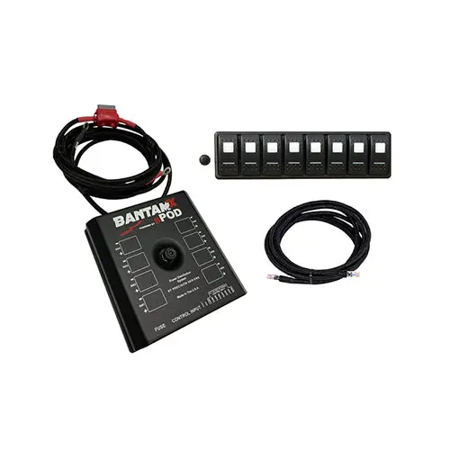 Spod 8 Circuit Bantamx W/ Red Led Switch Panel & 36" Battery Cable - Universal 1