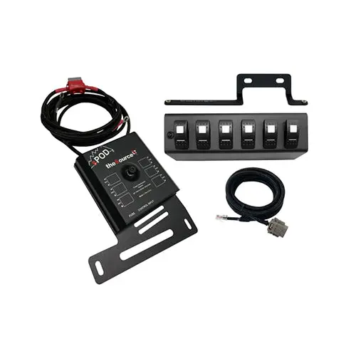 Spod 6 Circuit Sourcelt W/ Red Led Switch Panel - Jeep Wrangler 2009-2018 Jk Jku 1