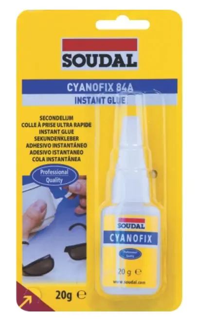 Soudal Cyanofix Liquid Blister Superglue 84A  20Gm X 12  101125 1