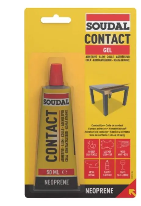 Soudal Contact Adhesive Gel Blister 50Ml Amber  X 12 104808 1
