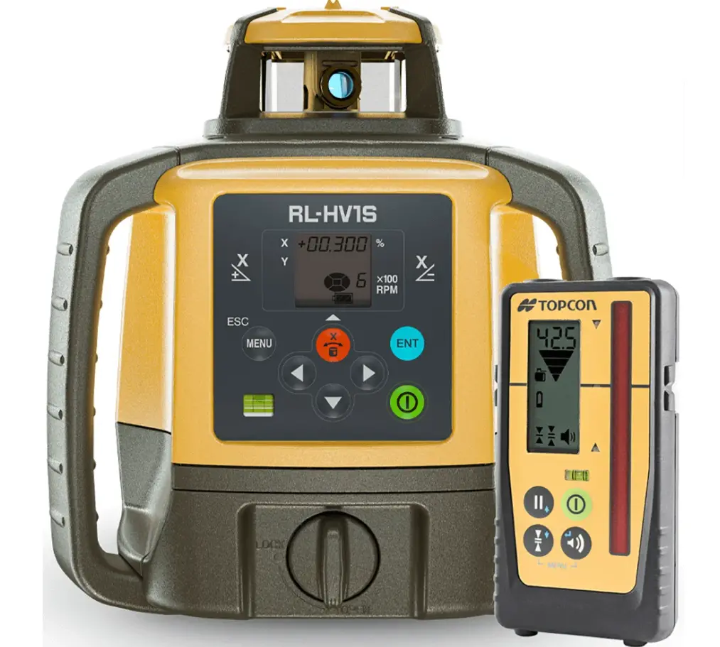 Topcon Rl-Hv1s Single Grade Laser Level With Ls-100D Receiver 1051612-09 1