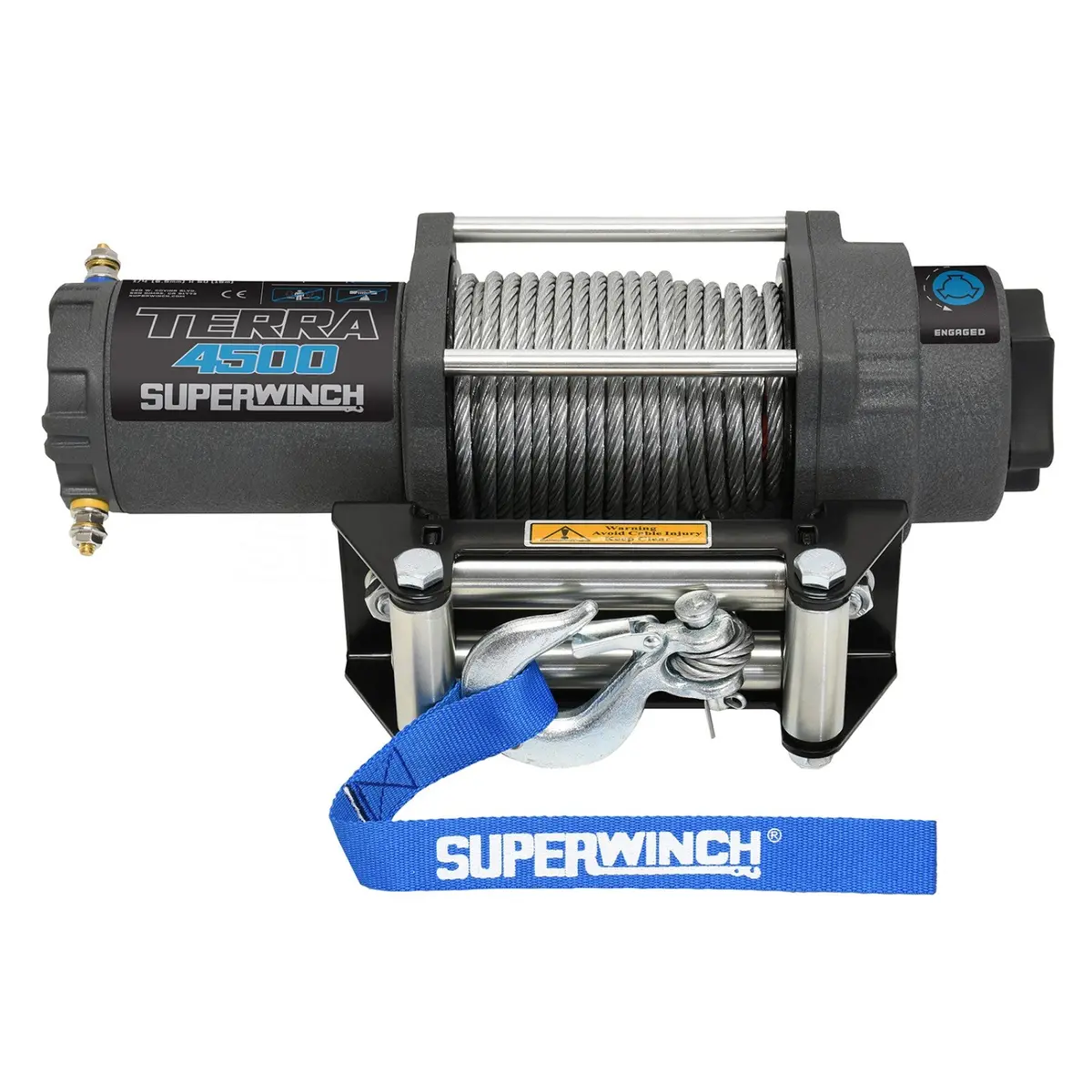Superwinch Terra 4500 Atv / Utv Winch 1.8 Hp 4500 Lbs Line Pull Steel Wire Cable 1