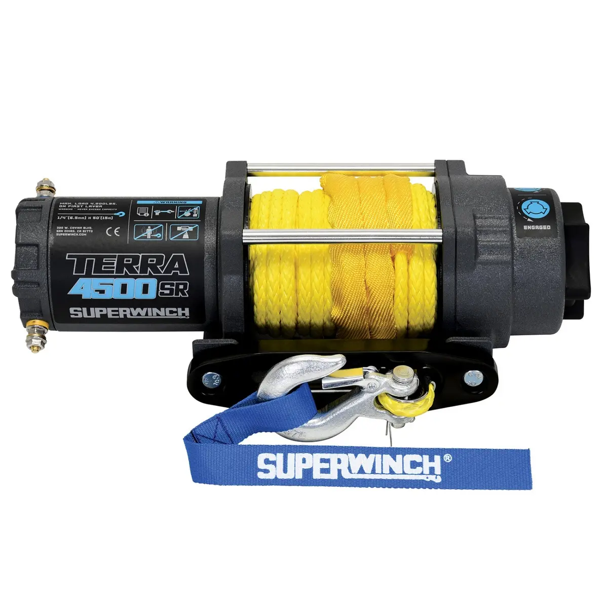 Superwinch Terra 4500Sr Atv / Utv Winch 1.8 Hp 4500 Lbs Line Pull Synthetic Rope 1