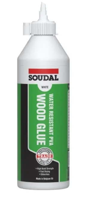 Soudal Water Resistant Pva Wood Glue White 1 Litre X 12  117245 1