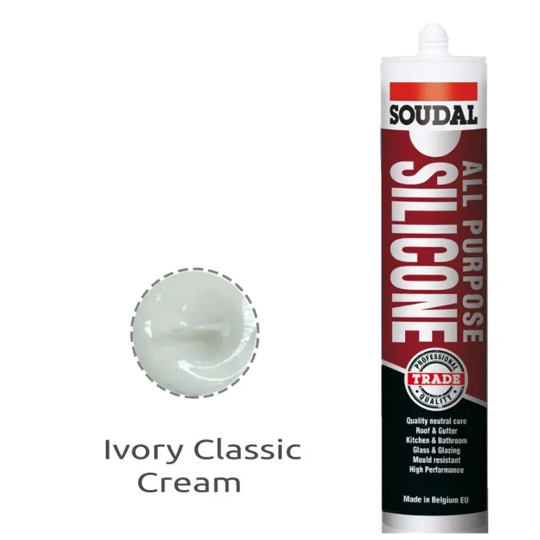 Soudal All Purpose Silicone Ivory Colorbond Classic Cream 300Ml X 12 121664 1