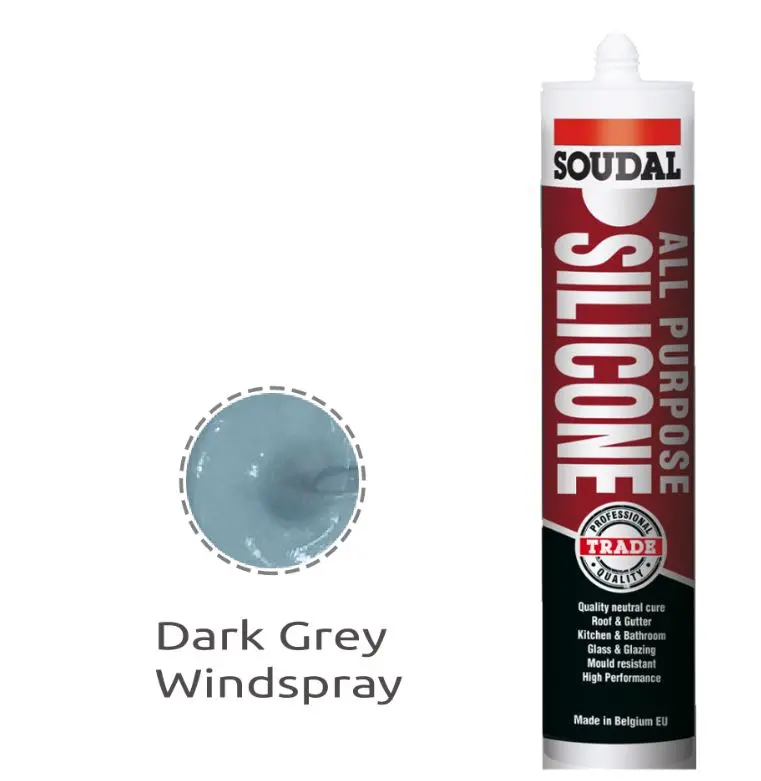 Soudal All Purpose Silicone Dark Colorbond Windspray 300Ml  X 12 121666 1