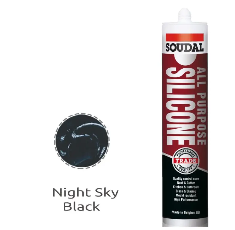 Soudal All Purpose Silicone Black Colorbond Night Sky 300Ml X 12 121995 1