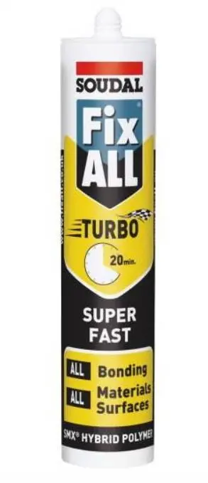 Soudal Fix All Turbo White 290Ml X 12 122236 1