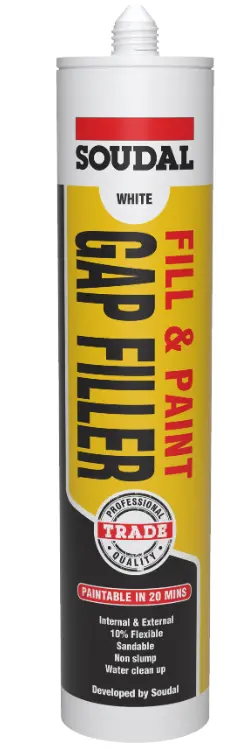 Soudal Fill & Paint Gap Filler White 300Ml  X 12 122394 1