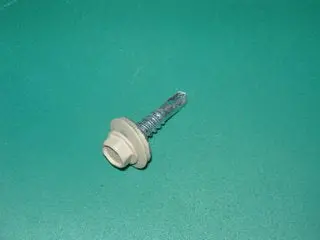 Screw, #12 Steel Self-Drilling - 5/16" Hex Head - .398-.432 Neoprene Washer - 3/4" Long - Beige 1
