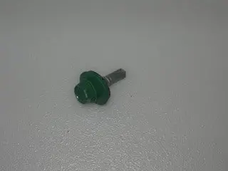 Screw, #12 Steel Self-Drilling - 5/16" Hex Head, .398-.432 Neoprene Washer - 3/4" Long - Green 1