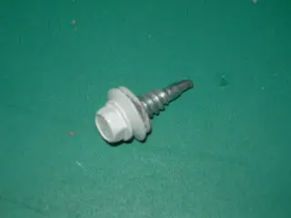 Screw, #12 Steel Self-Drilling - 5/16" Hex Head - .398-.432 Neoprene Washer - 3/4" Long - White 1