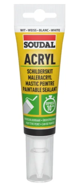 Soudal Acryl White Gap Filler 80Ml White X 12  124731 1
