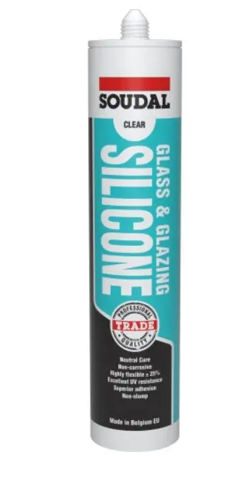 Soudal Trade Glass And Glazing Silicone 300Ml Box Of 12 127781  127782 1