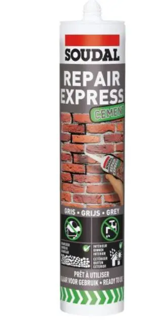 Soudal Repair Express Cement 290Ml Beige X 12 128000 1