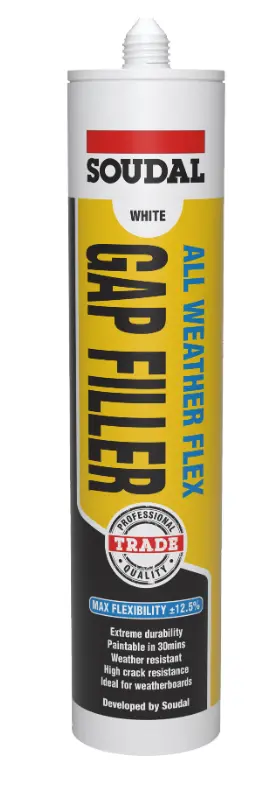 Soudal All Weather Flex Gap Filler White 300Ml X 12  129181 1