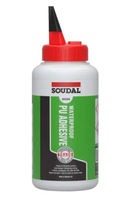 Soudal Waterproof Pu Adhesive Brown  750Gm X 12  130318 1