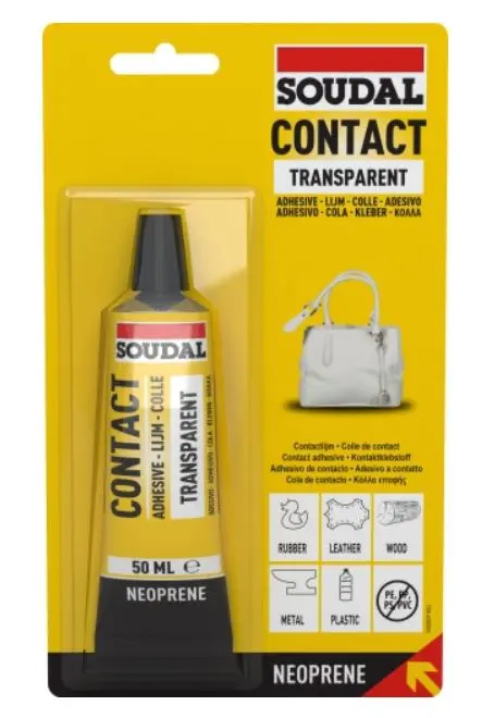 Soudal Contact Adhesive Transparent Blister 50Ml X 12  131972 1