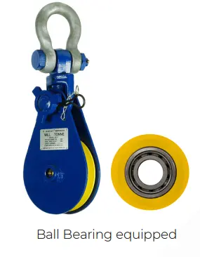Austlift Snatch Block With Shackle Head 8T 8" Suits 16-18Mm Steel Rope 140108 1