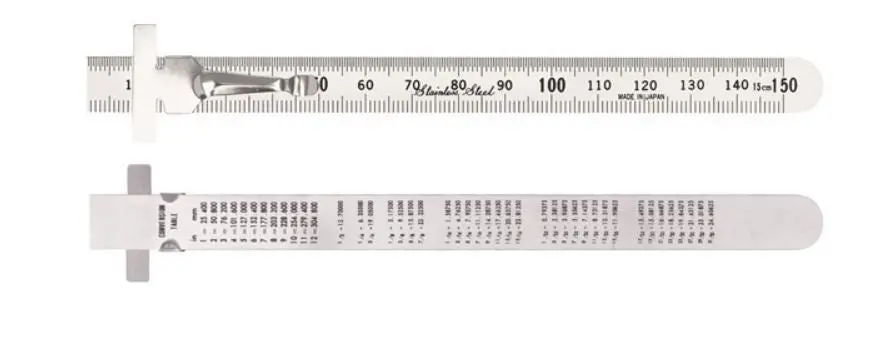 Toledo Pocket Clip Rule Double Sided Metric 150Mm 150Pcm 1