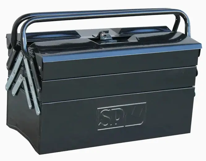 Sp Tools Black Cantilever Tool Box  5 Tray 22 Litre 550W Sp40325 1