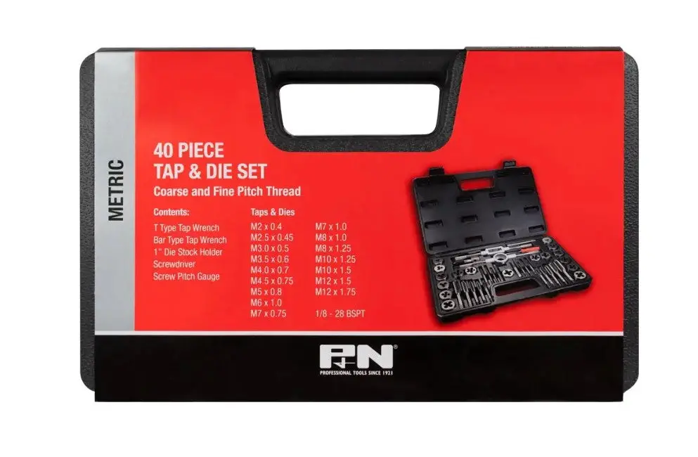 P&N Tap & Die Set Metric Carbon Steel 40 Pieces 166044650 1