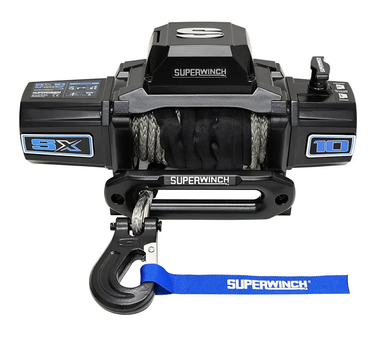 Superwinch Sx Series Sx10sr 10,000 Lb Winch With Synthetic Rope - Midnight Black 1