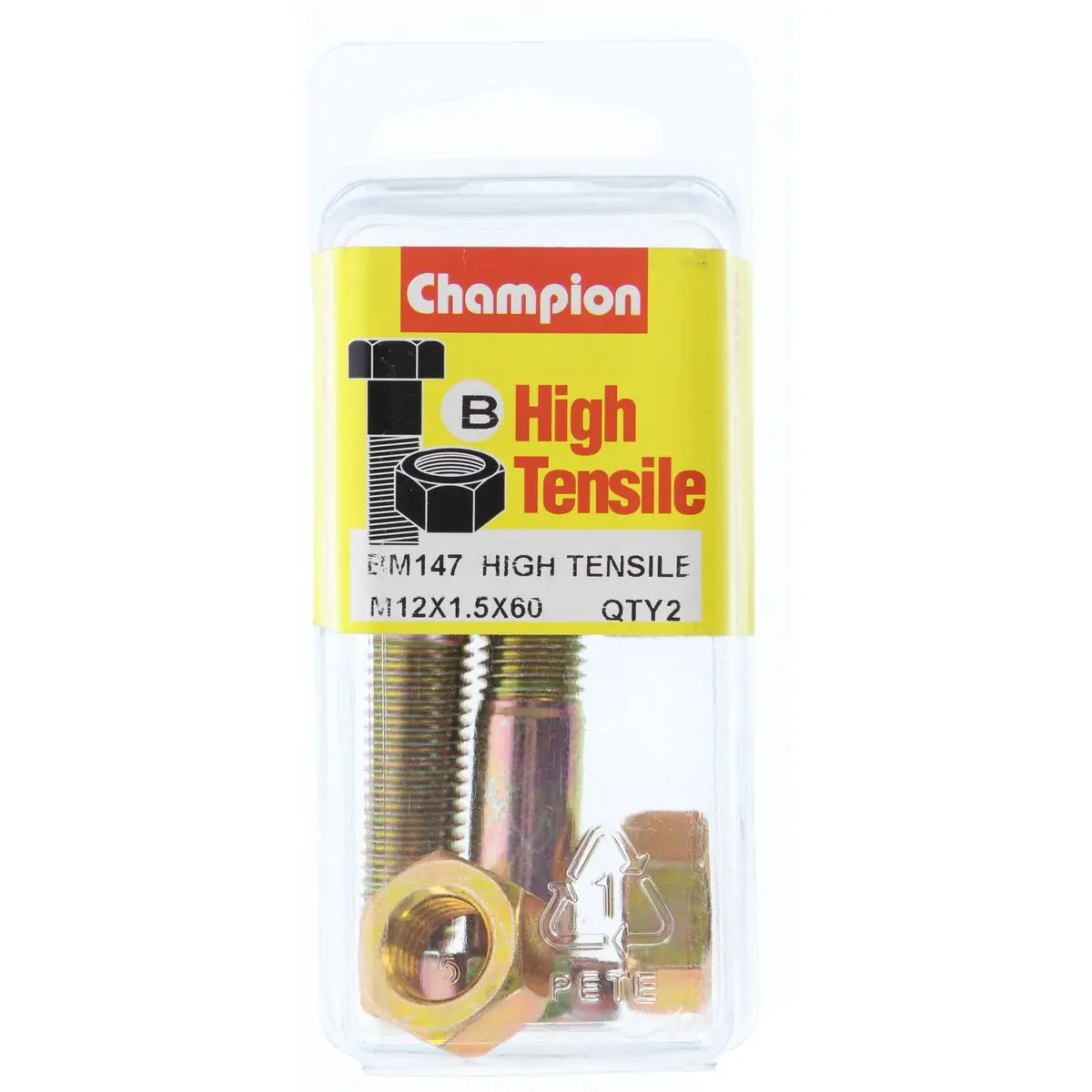 Champion Fully Threaded Set Screws And Nuts 12 X 60 X 1.5 Mm- Bm147 1