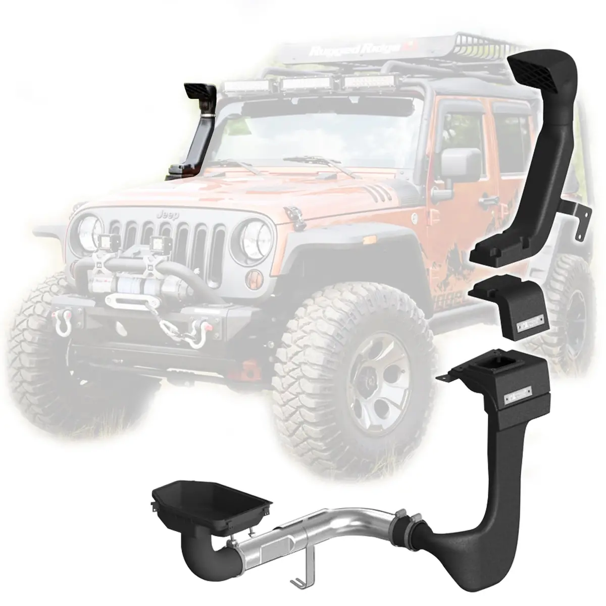 Rugged Ridge Modular Xhd Snorkel Kit For 12-18 Jeep Wrangler 3.6L V6 1