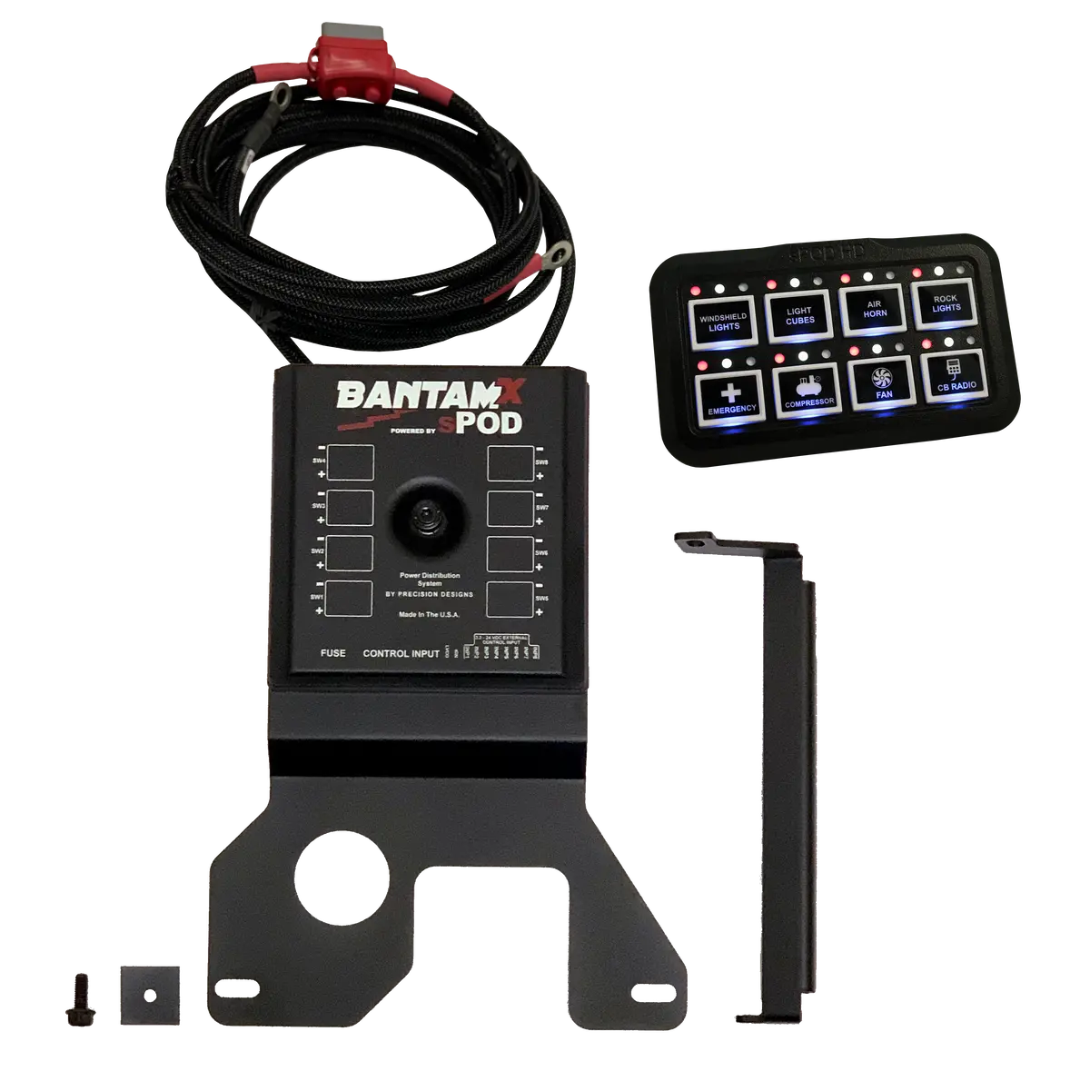 Spod 8 Circuit Bantamx Hd For Jeep '18+ Jeep Wrangler Jl Jlu V8 Bx-Hd-Jlv8 1