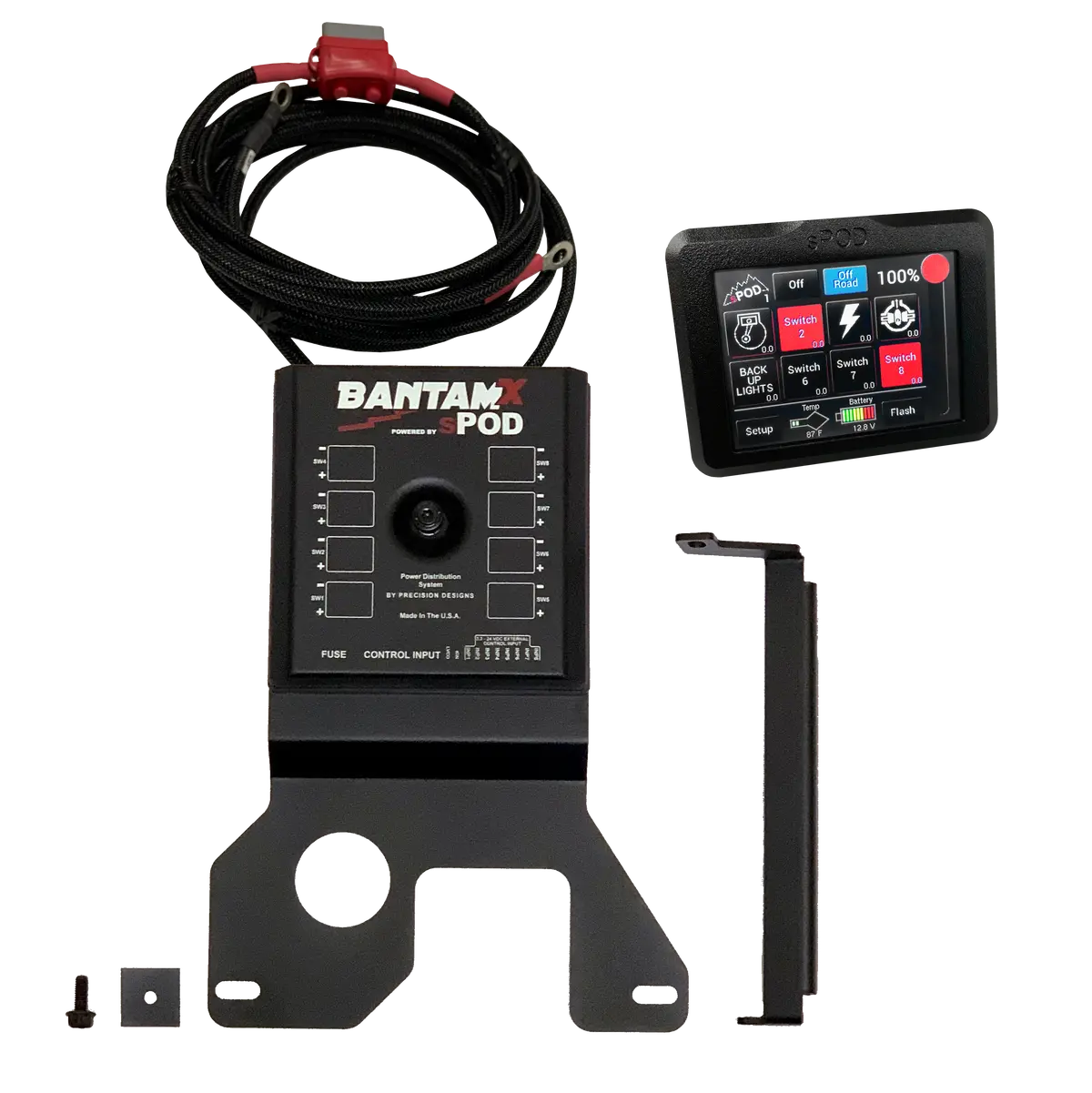 Spod 8 Circuit Bantamx Touchscreen For Jeep '18+ Jeep Wrangler Jl V8 Bx-Tsb-Jlv8 1