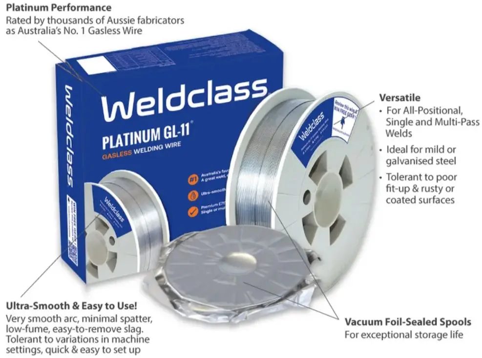 Weldclass Wire  Gasless Gl-11 Platinum 0-9Mm 4.5Kg 2-098Fm 1