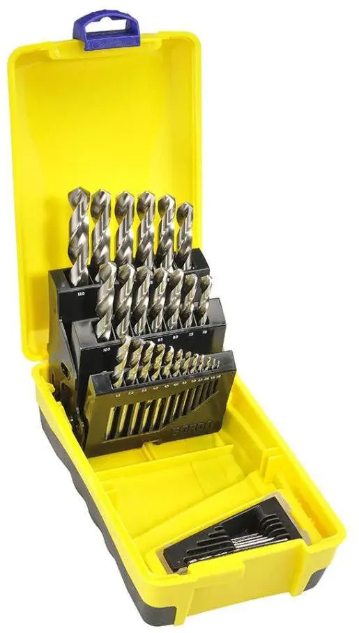 Bordo 25 Piece Bright Hss Jobber Drill Set In Abs Plastic Case  2007-M3-C16 1