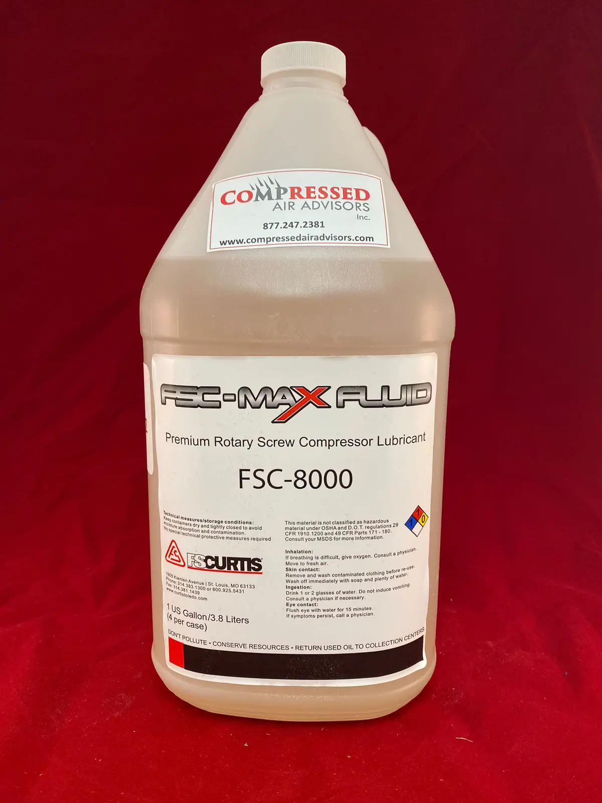 Fs-Curtis - Fsc-8000 Max Fluid Fs - Premium Rotary Screw Compressor Lubricant - 1 Gallon 1
