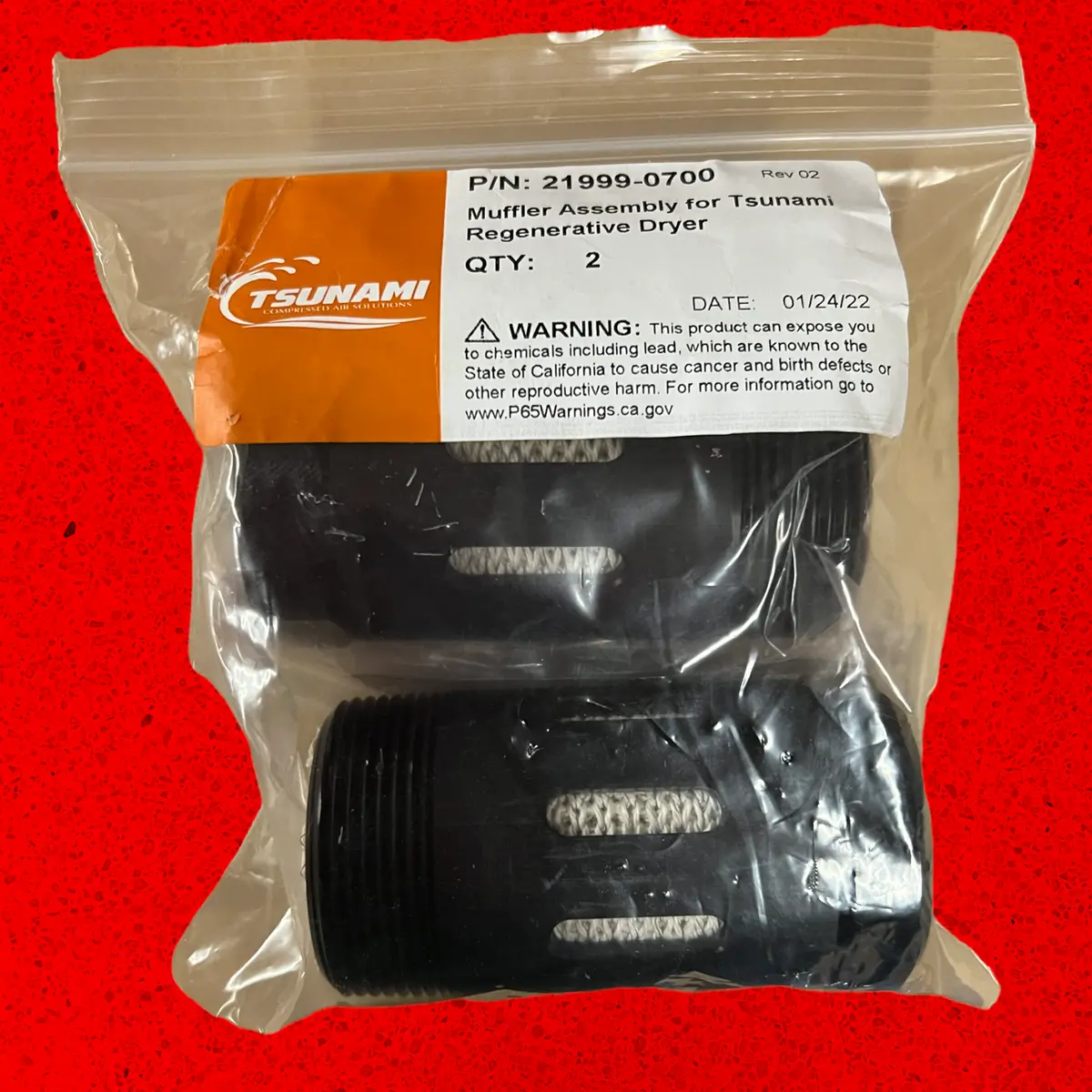 Tsunami - Muffler Replacement - Pure-10 And Ultra Series Dryers, Pn: 21999-0700 - 2 Pack 1