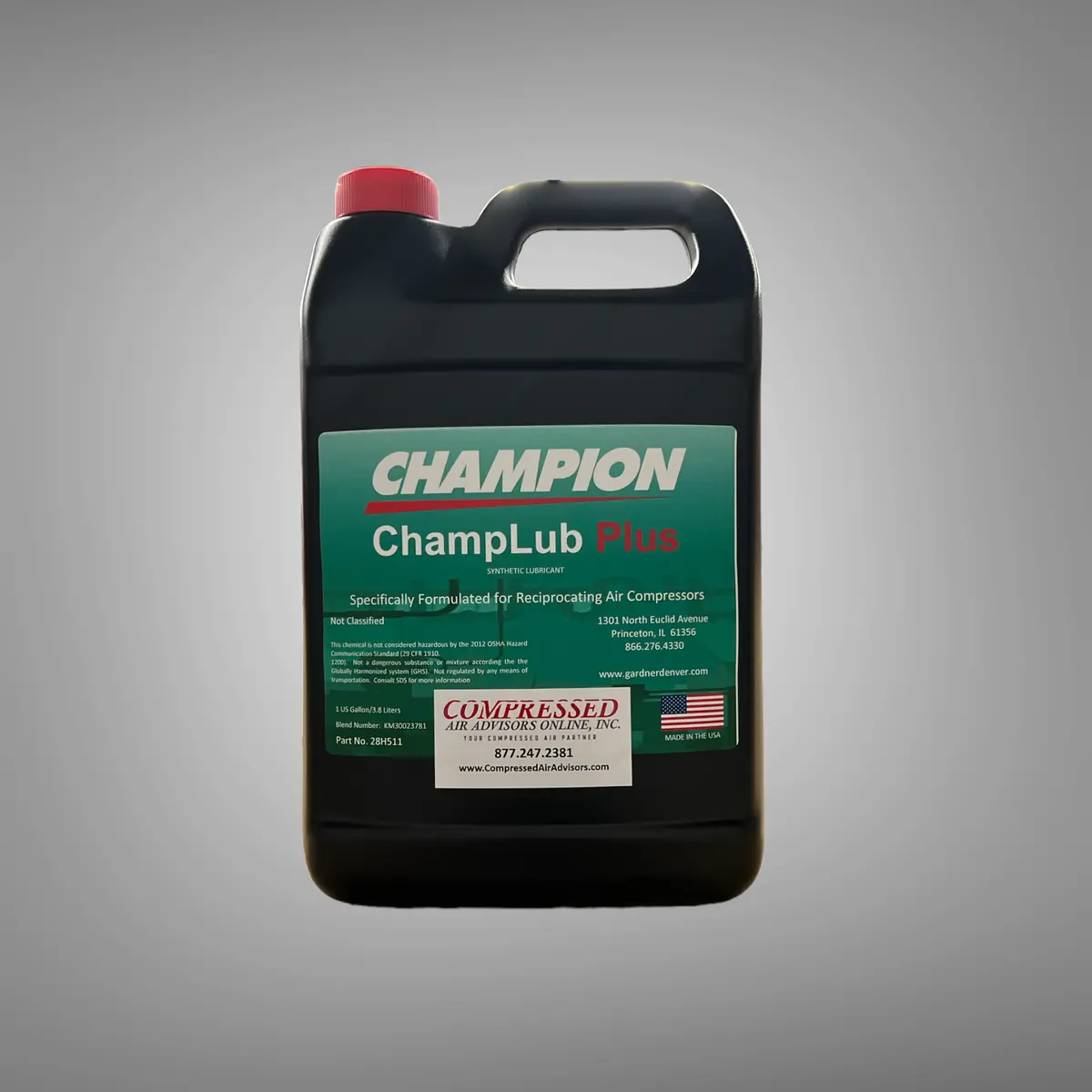 Champlub Synthetic Plus - Synthetic Air Compressor Lubricant - 1 Gallon, Pn: 28H511 1