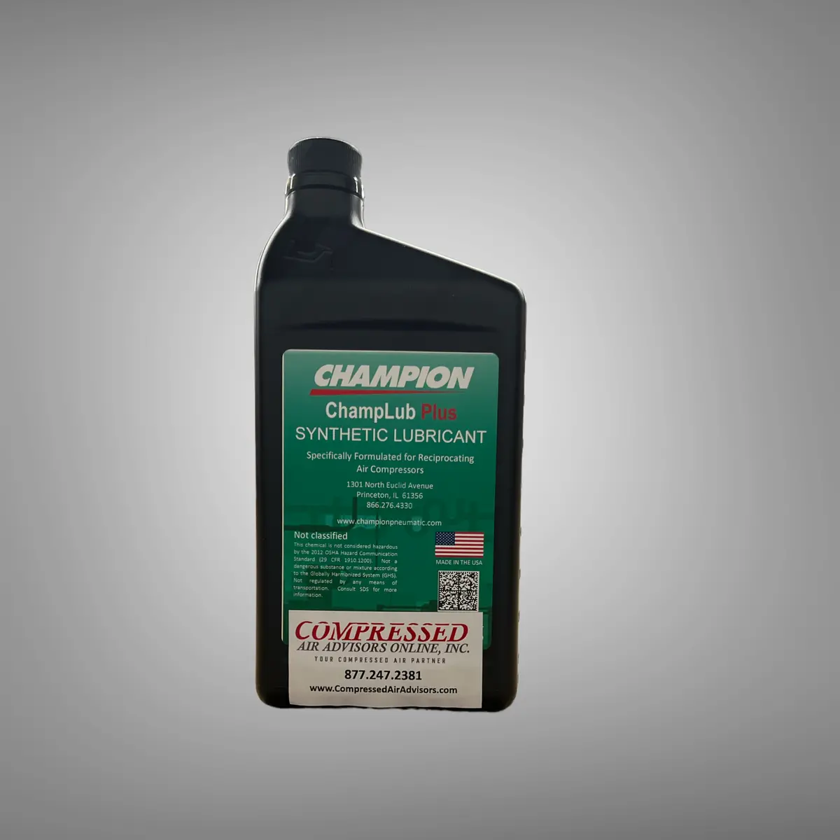 Champlub Synthetic Plus - Synthetic Reciprocating Air Compressor Oil - 1 Quart, Pn: 28H509 1