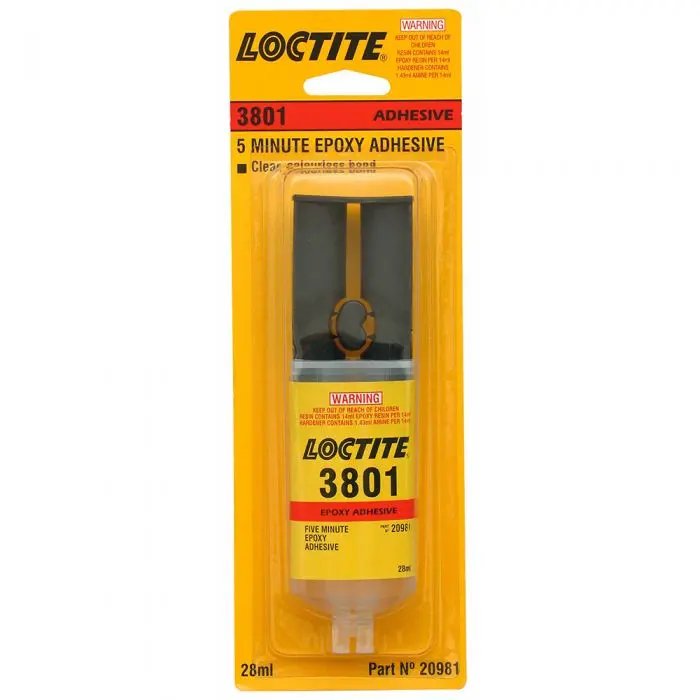 Loctite 3801 Epoxy 5 Minute Glue Dual Syringe 29.5Ml Ea-3801-029.5Ml/Loctite 1