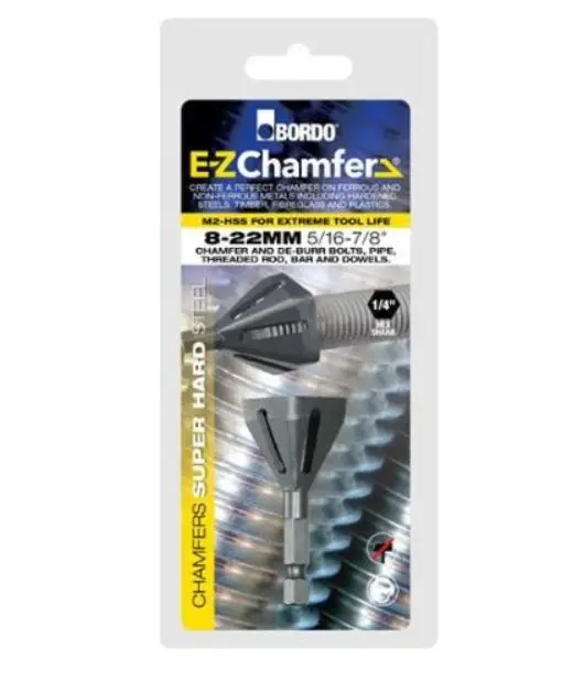 Bordo E-Z Chamfer Hex Shank De-Burring & Chamfering Tool 8-22Mm  2210-822 1