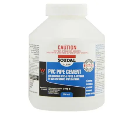 Soudal Pvc Pipe Cement Type N  500Ml  Clear  X 12 222512 1