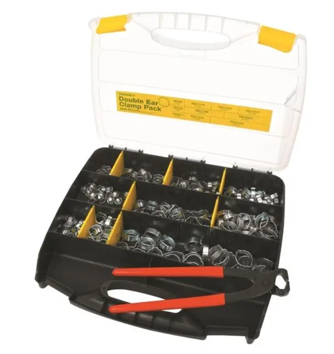 Tridon Double Ear Clamp Kit With Pincer  300Pce Tec300 1