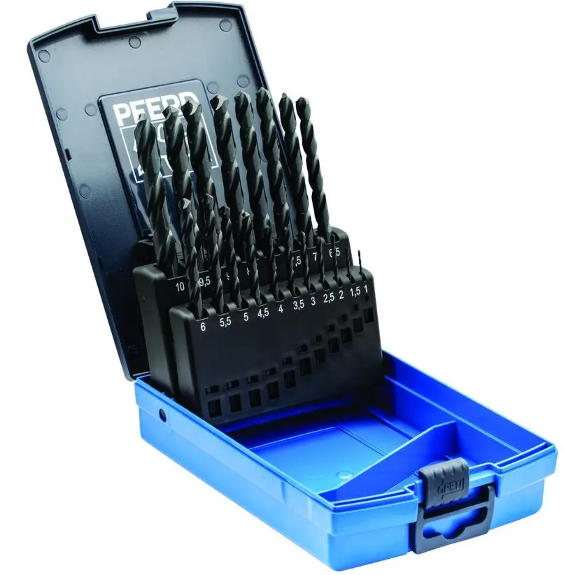 Pferd 19 Piece High Speed Steel Hssg Drill Bit Set Metric 1-10Mm 25203701 1