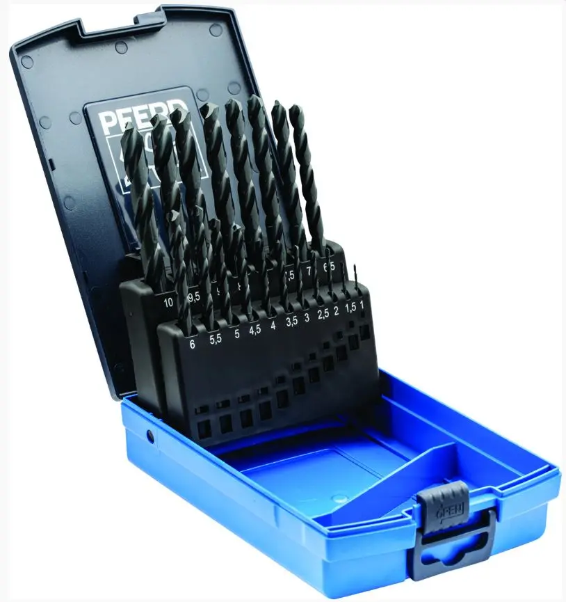 Pferd 21Pc Drill Bit Set Imperial Hssg Steel Sizes 1/16" - 3/8" 25204034 1
