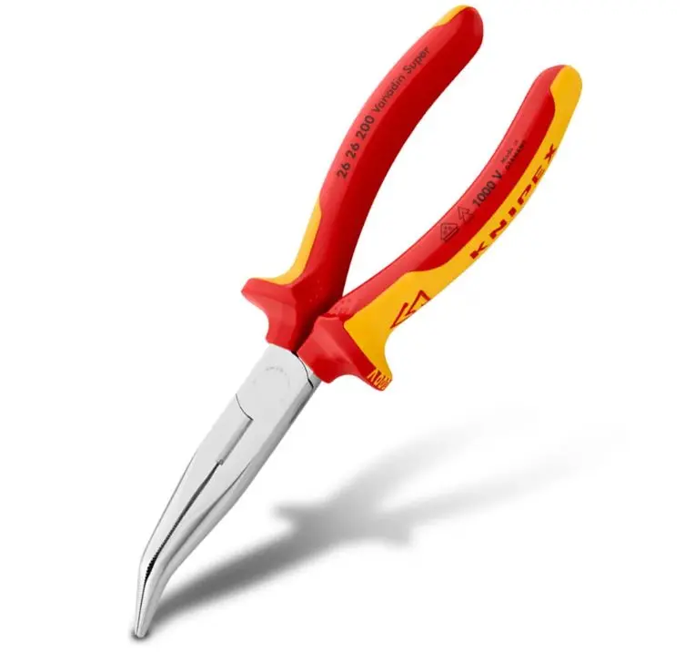 Knipex 1000V Snipe Nose Bent  Plier200mm  2626200Sb 1